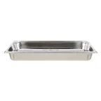 image of AllPoints 78313 Stainless Steel Steam Table Pan - Full‑Size 1/1, 2‑1/2" Deep, 8.3 qt Capacity, Solid