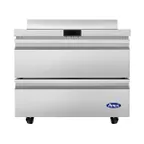 image of Atosa USA AWF36D2 36" 2-Drawers Worktop Freezer, Stainless Steel, -8°F–1°F temp, 8.97 cu. ft.