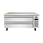 image of Atosa USA MGF8460GR 48" 2 Drawers Freezer Chef Base, Temp -8°F–1°F, Reinforced Stainless Steel Top, 2.9 cu. ft.