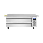 image of Atosa USA MGF8461GR 52" 2 Drawers Freezer Chef Base, Stainless Steel, -8°F–1°F, 560W, R290, 2.9 cu. ft.