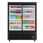 image of Koolmore KM-CDA-SL24C 24 cu ft Door Merchandiser Refrigerator, Black, 28"W×51.65"D×70"H, Door