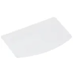 image of AllPoints 1331105 Bowl Scraper – 3" x 5" White Plastic Mixing Bowl Scraper for Easy Food Release