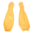 image of AllPoints 1331829 Dishwasher Glove, 25" X-Large Yellow Nitrile‑Coated Rubber Grip - 1 Pair