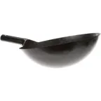 image of AllPoints 78271 14" Wok Pan with Handle, 18‑Gauge Steel, 14" OD, Restaurant‑Grade Commercial Cookware