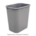 image of Glastender 03022158 Indoor Trash Receptacle, 10‑Gallon Plastic Bin, Gray Finish