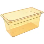 image of AllPoints 1331846 - Carlisle 1/3 Plastic Food Pan, 6"-8" Depth, Amber Polycarbonate, Food Service