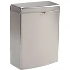 image of AllPoints 1411199 Bobrick Sanitary Napkin Receptacle, 8" x 4" x 11" H, Flip‑Top, Stainless Steel