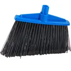 image of AllPoints 1591108 Commercial Lobby Broom Head, 12-1/4" Wide Angled Bristles, Blue Finish