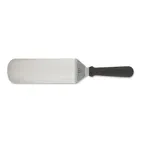 image of AllPoints 8011179 Stainless Steel Turner, 14" Length, 8" x 3" Blade, Black Handle, NSF Certified
