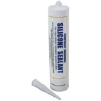 image of AllPoints 851115 Silicone Cartridge Caulk, 10.3 oz White FDA-Approved, Premium Sealant Material