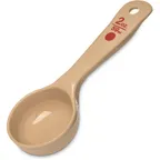 image of AllPoints 85603 Portion Control Spoon – 2 Oz Capacity, Beige Plastic Handle, Serving Utensil