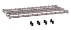 image of Metro 1836DRK4 Dunnage Shelf, 36" W x 18" D, Gray Epoxy‑Coated Wire Deck, Frames, 1600 lbs, Microban®