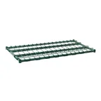image of Metro 2130DRK3 Dunnage Shelf, 30" W x 21" D, epoxy‑green, 1" tubing, 5/16" wire mat, Metroseal 3™ antimicrobial