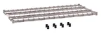 image of Metro 2448DRK4 Dunnage Shelf, 48" W x 24" D, 1" Square Tubing Frame, Gray Epoxy‑Coated, Microban®, 1300 lbs