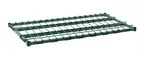 image of Metro 2460DRK3 Dunnage Shelf, 60" W x 24" D Deck, Green Finish, 5/16" Mat, Holds 1000 lbs