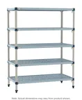 image of Metro MQ-2130G-63-S5 - 5-Tier Shelving Unit, 21" D x 30" W x 63" H, 800 lb per shelf, 2000 lb total, epoxy frame, NSF approved