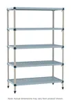 image of Metro MQ-2454G-74-S5 - 5-Tier Shelving Unit, 24" D x 54" W x 74" H, 600 lb per shelf, 2000 lb total, epoxy frame, mats, NSF