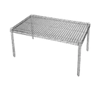 image of Metro P1836NC Super Erecta Dunnage Rack, 36" W x 18" D, 14" H Chrome, Open Wire, NSF Certified, 13P Post