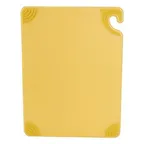 image of AllPoints 8121524 - San Jamar Saf‑T‑Grip Cutting Board, 15" x 20" x 1/2", Yellow Co‑Polymer, NSF