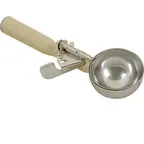image of AllPoints 85492 Ice Cream Disher #10 Thumb Press, 3.25 Oz Capacity, Steel Bowl with Ivory Handle