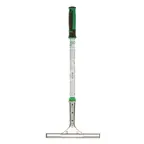 image of AllPoints 1421580 Griddle Squeegee, 8" Rubber Blade, 18" Aluminum Handle with Non-Slip Grip