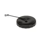 image of AllPoints 1781098 Beverage Server Lid Cap with Spring Screw, Black Plastic Construction, Durable Seal