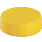image of AllPoints 2801638 FIFO Squeeze Bottle Lid, Yellow End Cap, Identification Label - 1/Pack
