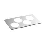 image of AllPoints 2802327 Steel Squeeze Bottle Holder, 12-3/4" L x 7" W x 5/16" H, Four 3-1/16" Compartments