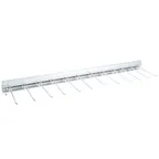 image of AllPoints 51281 Wall-Mount Pot & Utensil Rack, 36" Adjustable Width 25-36", 5-1/2" Hangers, Heavy-Duty Steel