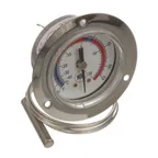 image of AllPoints 621038 Refrigerator Thermometer, 2" Dial, 4′ Bulb, -40°F to 65°F, NSF Certified