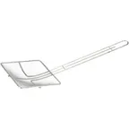 image of AllPoints 75699 Skimmer – 7" Square Mesh Basket, 14" Handle, 21" Length, Stainless Steel