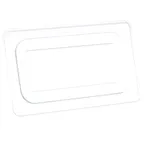 image of AllPoints 76539 Flat Clear Plastic Food Pan Lid, 1/4‑Size Cover, Replaces Cambro 40CWC, Clear Finish