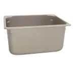 image of AllPoints 78339 Stainless Steel Steam Table Pan - 1/2 Size, 6" Depth, 10 Qt Capacity, Solid