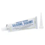 image of AllPoints 851094 Silicone Sealant Tube - 3 oz Clear Thread Type, Premium Silicone Material