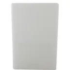 image of AllPoints 86101 Plastic Cutting Board - 12" x 18" x 1/2" White Non‑Skid Non‑Absorbent Kitchen