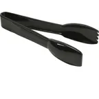 image of AllPoints CFS460603 - 6" Black Plastic Serving Tongs, Carlisle Design, Durable Kitchen Utensil