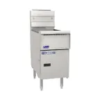 image of Pitco SSH55T Floor Model Gas Deep Fryer, Split Pot, NG or LP, 80.000 BTU, Stainless Steel, (2) 25 Ibs Tanks