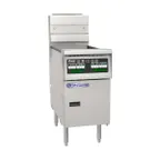 image of Pitco SSH60 18" Floor Model Gas Deep Fryer, Full Pot, NG or LP, 60 Ibs, 80.000 BTU, Self-Clean Burner