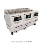 image of Ultrafryer UG20-3UCP 20" Floor Model Gas Deep Fryer, Full Pot, NG/LP, 375 Ibs, 75.000 BTU