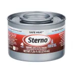 image of Sterno 10114 Safe Heat Chafing Fuel, Wick Type, 4‑Hour Burn Time, UL‑Validated, Packaging - 24/Case