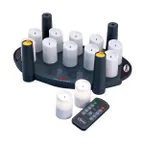 image of Sterno 60332 LED Candle Set, 3 Color Modes, 5 Brightness Levels, 30-Hour Run Time, UL Certified