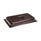 image of Sterno 70112 Dome Cover - Rectangular Steel Chafing Dish Cover with Copper Vein Finish