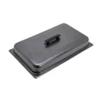 image of Sterno 70114 Full‑Size Rectangular Chafing Dish Dome Cover, Steel Body, Silver Vein Finish