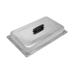 image of Sterno 70116 Dome Cover - Full‑Size Rectangular Stainless Steel Chafing Dish Lid, Polished Finish