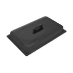 image of Sterno 70225 Windguard™ Chafing Dish Lid, Rectangular Steel Cover, Matte Black, 13‑1/8" × 21‑1/8" × 2‑3/4"