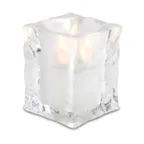 image of Sterno 80140 Joule Lamp, Frosted Glass Candle Holder, 4" H x 3-1/8" Dia., Light Candles - 1/Case