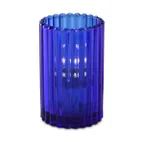 image of Sterno 80210 Paragon Candle Lamp, 5" H x 3-1/8" Dia., Glass, Blue, Fits 24-36hr Soft Wax - 6/Case