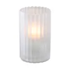 image of Sterno 80218 Candle Lamp, 5" H x 3-1/8" Dia Glass, Fits 24-36hr Wax or Flameless Candles - 6/Case
