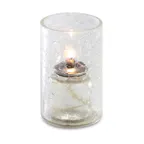 image of Sterno 80272 Grace Votive Lamp, 3½" H x 2¼" Dia, Clear Glass, Crackle Finish, Candle Holder - 6/Case