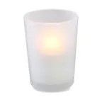 image of Sterno 80286 Luna Votive Lamp, 3" H x 2-3/8" Dia., Frosted Glass, Round, Soft Light® Ready - 6/Case